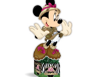 Minnie Mouse Jungle Safari Birthday Party Table Centerpiece