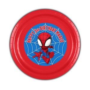 Spiderman Birthday Party Décorations Garçons Paper Plate Cups