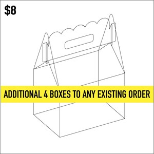 Gable favor boxes add four - add this listing to your cart for 4 additional boxes to any existing quantity of our gable favor boxes