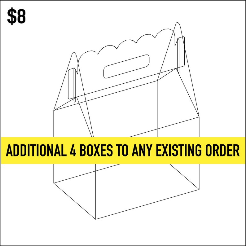 Gable favor boxes add four add this listing to your cart for 4 additional boxes to any existing quantity of our gable favor boxes image 1