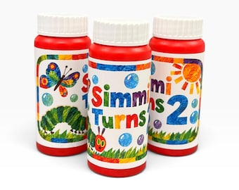 Hungry Caterpillar Birthday Party Bubbles Party Favors, Set of 12