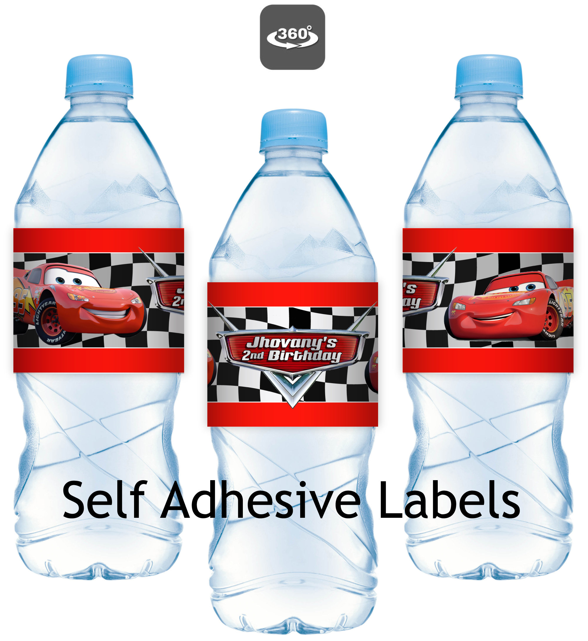 Disney Cars Water Bottle Label Template DIY