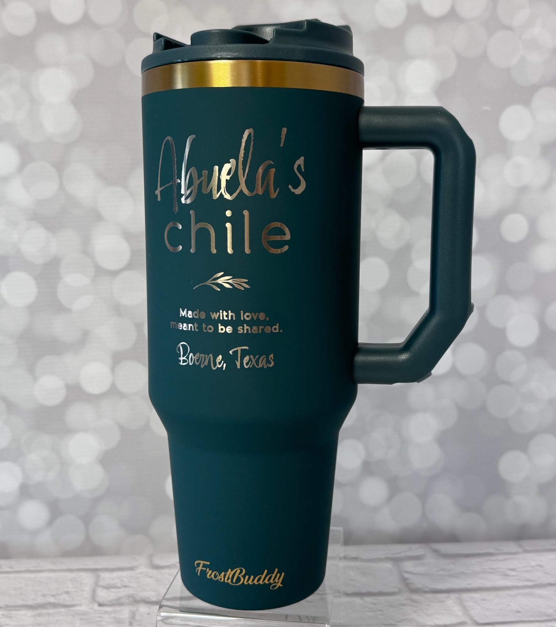 Laser Engraved Frost Buddy Thicc 40 Ounce Stainless Steel