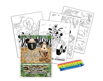 Musse Pigg Safari Målarbilder Festpaket, 4 Gästpaket
