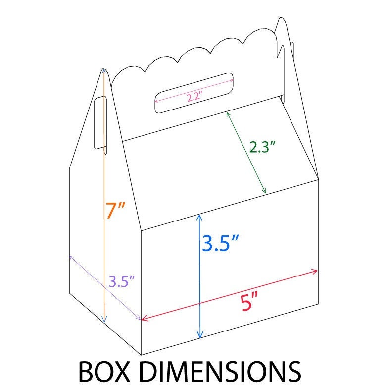 Personalized gable favor boxes - pack of 8