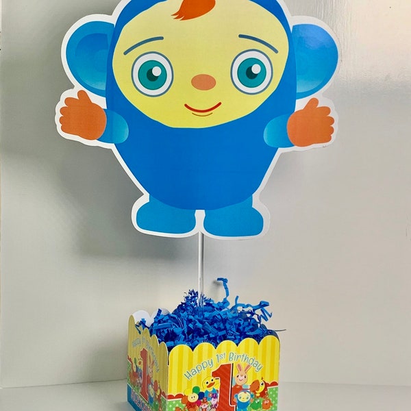 Peek-a-Boo BabyFirstTV Birthday Personalized Table Centerpiece