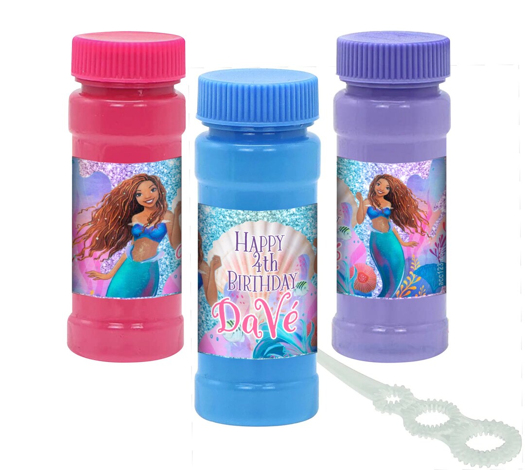 Little Mermaid 2023 Movie Bubbles Party Favors, Set of 12 - Etsy