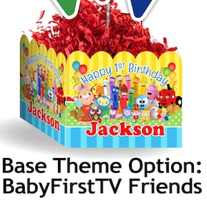 Color Crew BabyFirstTV Birthday Personalized Table Centerpiece, color crew party supplies, color crew table centerpiece