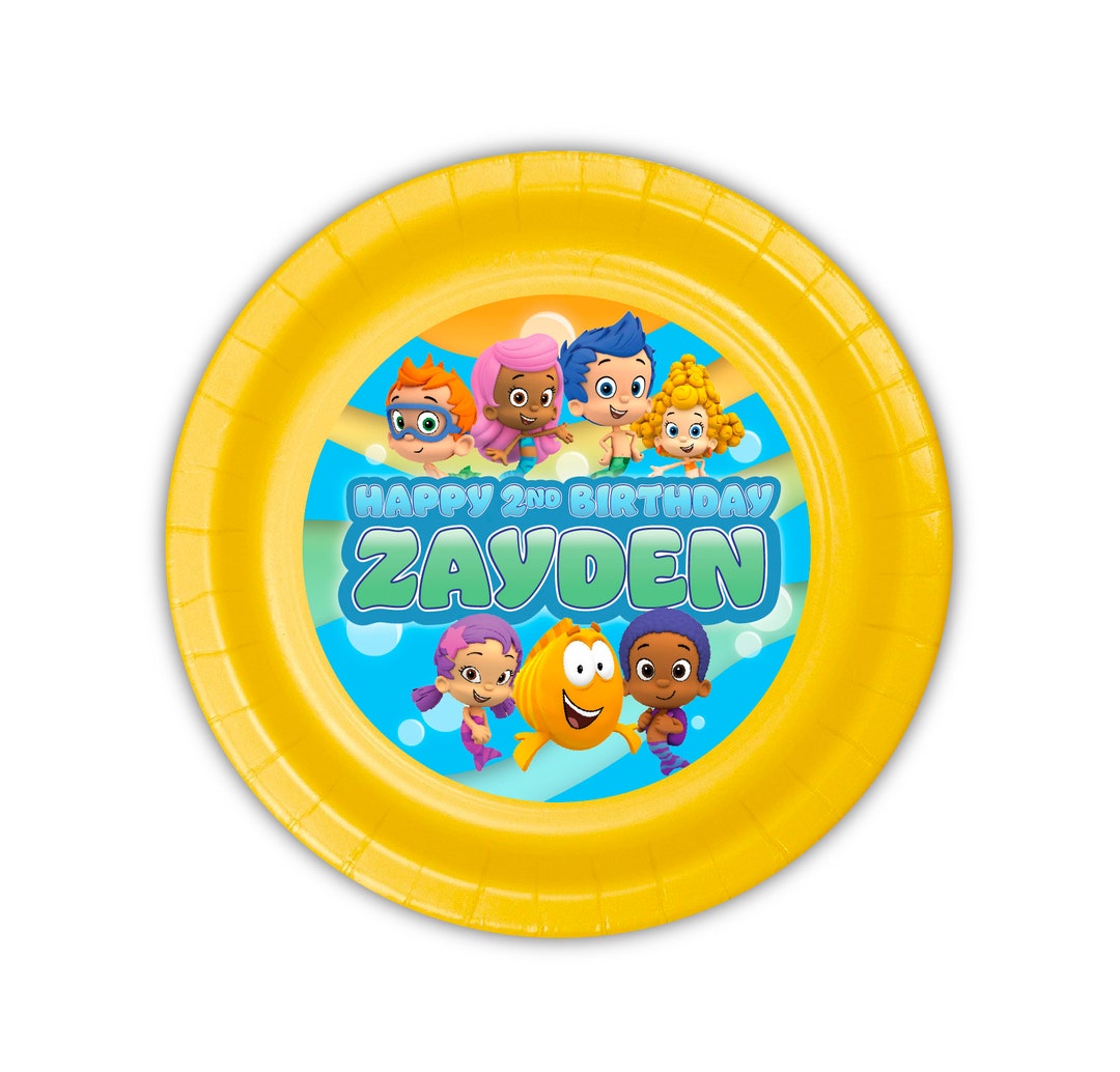 Bubble Guppies Birthday Party, Personalized Cake Plates, Pack of 12 - Etsy