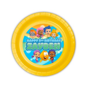 Bubble Guppies Birthday Party, Personalized Cake Plates, pack of 12