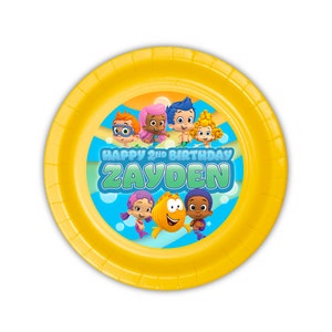 Bubble Guppies Birthday Party, Personalized Cake Plates, pack of 12