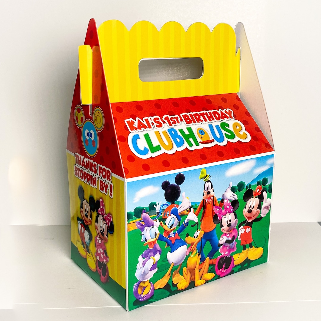 Mickey Mouse Clubhouse Birthday Party, QTY 8 Personalized Gable Favor