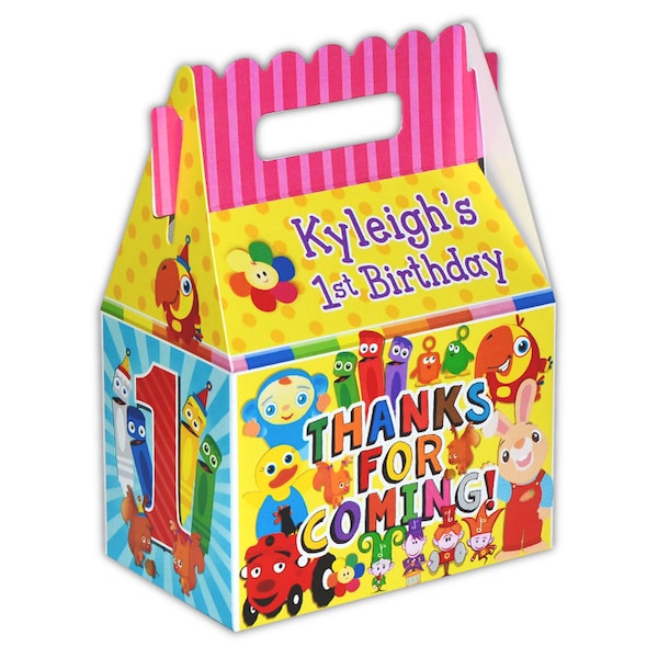 BabyFirst TV Birthday Party Favor Boxes: Personalized Gable Box, Pack of 8