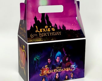Decendants 3 Party, Personalized Gable Favor Boxes, pack of 8