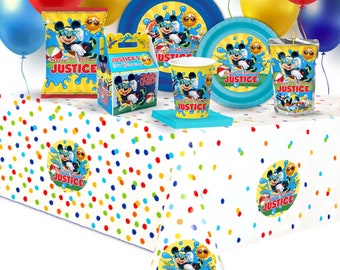 Personalized Mickey Mouse Pool Party: Deluxe Birthday Party Pack for 12