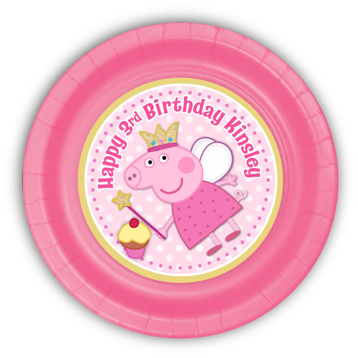 boog verrassing Flitsend Peppa Pig Princess Party Gepersonaliseerde maaltijdborden | Etsy België