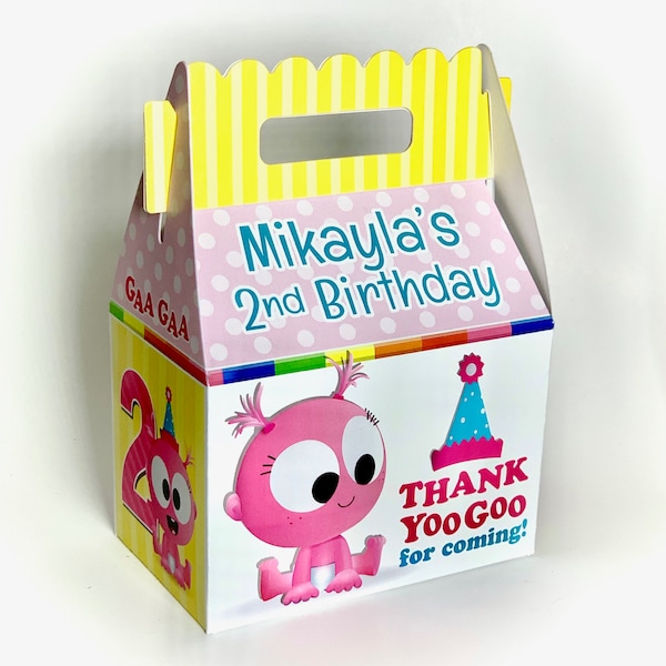 Gaa Gaa Baby, BabyFirst TV, Personalized Gable Favor Boxes, pack of 8