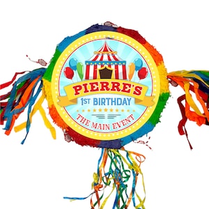 Circus Carnival Piñata, Personalized Custom Made for boy or girl