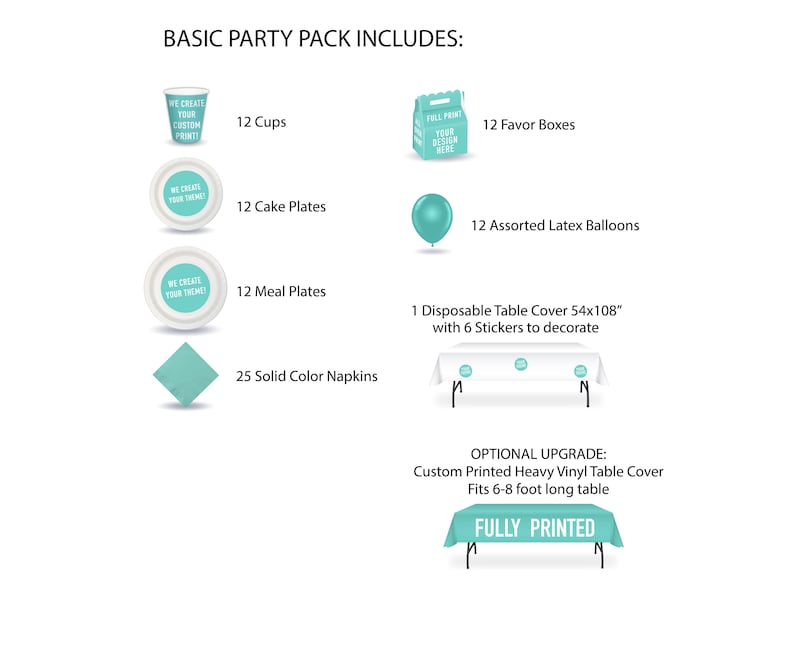 TWO Sweet Birthday Party Pack, BASIC Party Bundle for 12 Guests, Donuts ...