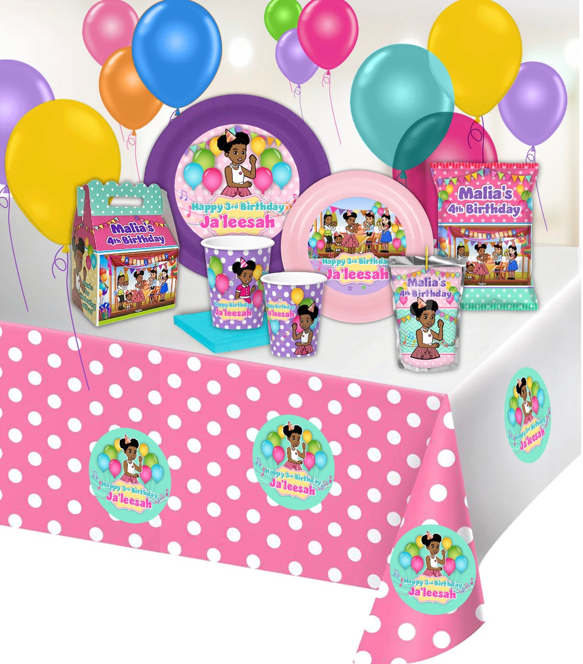 Gracie's Corner Basic Party Pack for 18 Guests Multicolor Etsy
