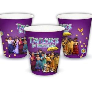 Encanto Mirabel Birthday Party, Personalized Party Cups, pack of 12