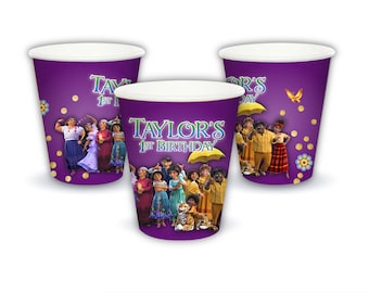 Encanto Mirabel Birthday Party, Personalized Party Cups, pack of 12