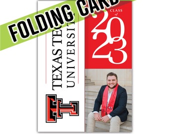 Anuncio de graduación con foto: cartulina brillante, 10 unidades