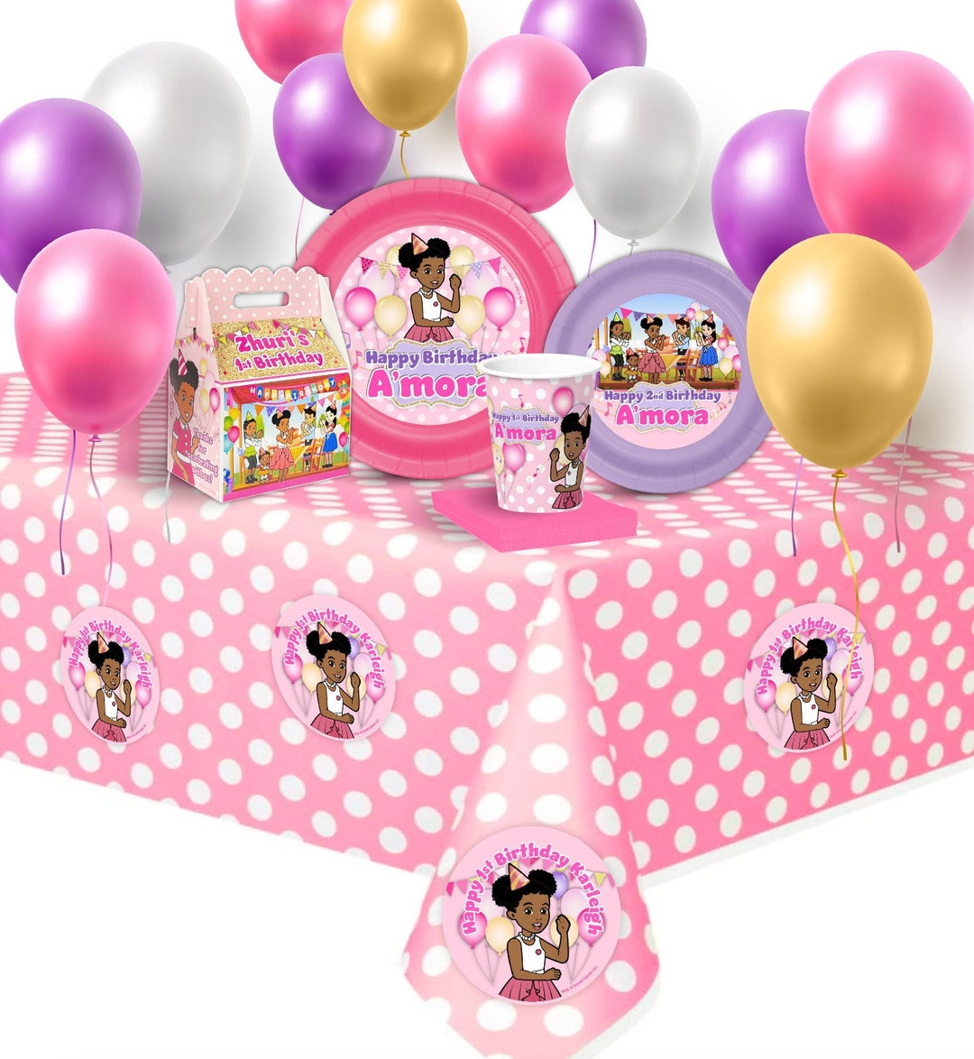 Gracie's Corner© Basic Party Pack for 12 Guests Pink and Gold, Official ...