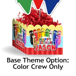 Color Crew BabyFirstTV Birthday Personalized Table Centerpiece, color crew party supplies, color crew table centerpiece