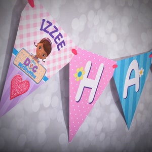 Doc McStuffins Birthday Personalized Banner Decoration