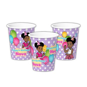 Gracie&#39;s Corner Birthday Party Cups: Personalized Pink-Multi, Pack of 12
