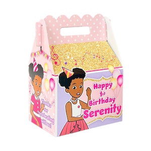 Gracie’s Corner© Personalized Favor Boxes PINK & GOLD, 8 count, official licensed item