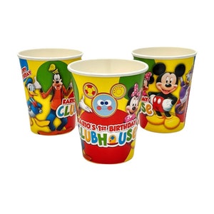 Mickey mouse clubhouse birthday party, personalized party cups, pack of 12