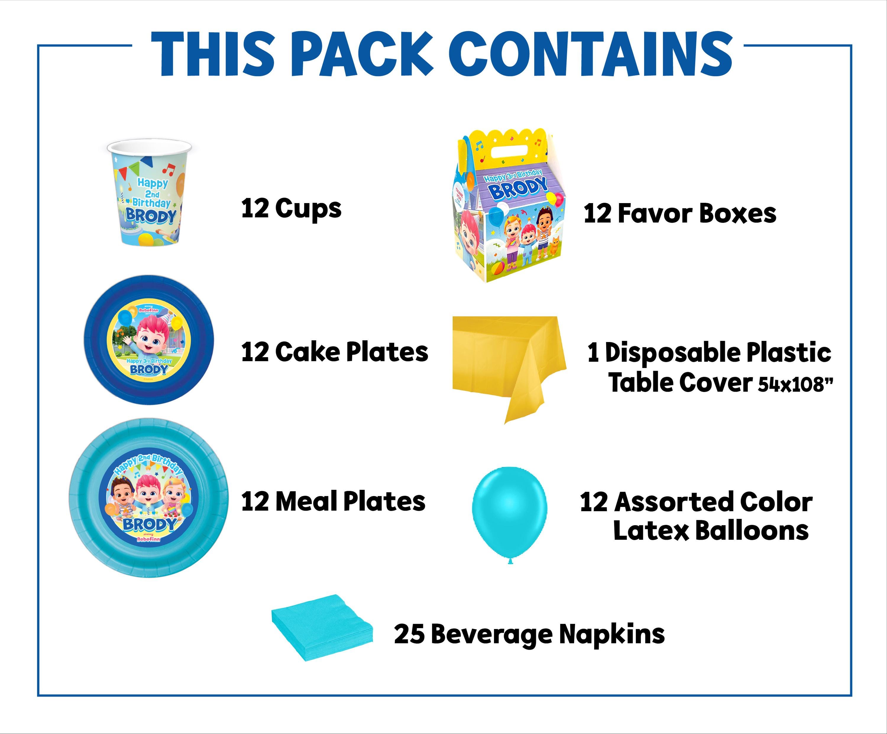 Bebefinn Birthday Party Basic Party Pack for 12 Guests - Etsy