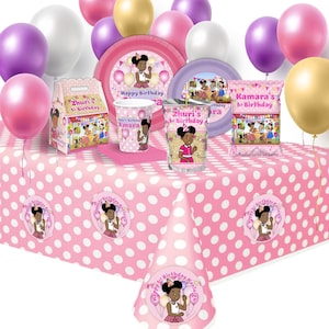 Gracie&#39;s corner© deluxe party pack for 12 guests, pink and gold, licensed official item