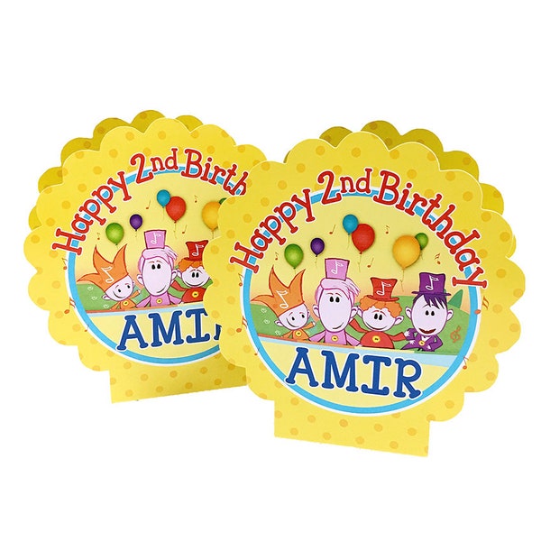 Notekins BabyFirst TV Birthday Personalized Table Centerpiece SET of TWO