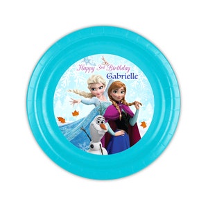 Frozen 2 Ice Princess Personalized Meal Plates, pack of 12
