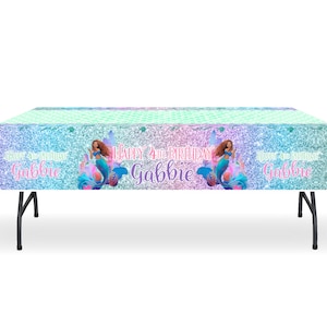 Little Mermaid 2023 Live Action Movie PERSONALIZED Custom Table Cover, Cartoon Ariel Design