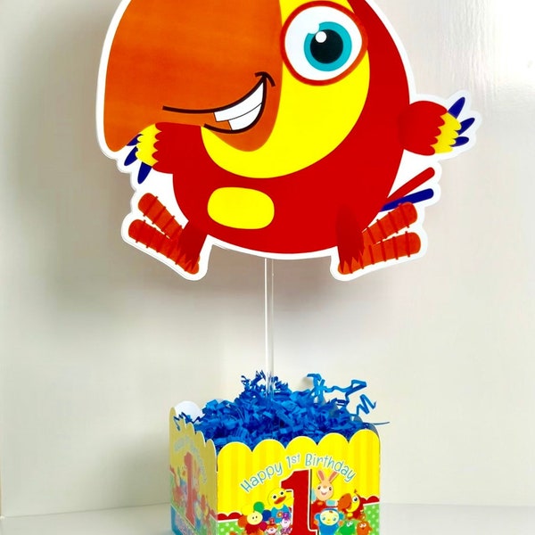 Vocabularry babyfirsttv birthday personalized table centerpiece