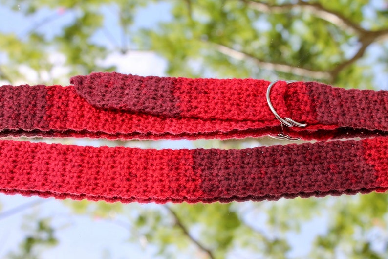 Crochet Red Belt crochet women/'s accessory crochet retro belt