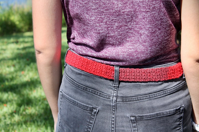 Crochet Red Belt crochet women/'s accessory crochet retro belt