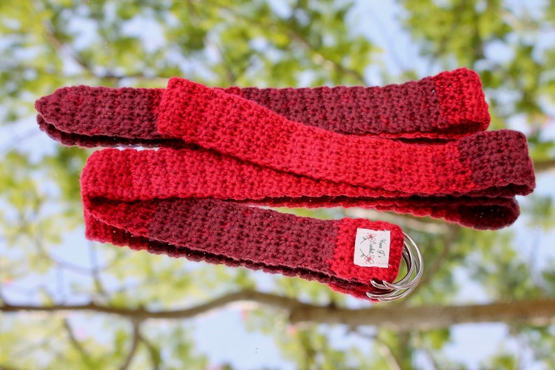 Crochet Red Belt crochet women/'s accessory crochet retro belt