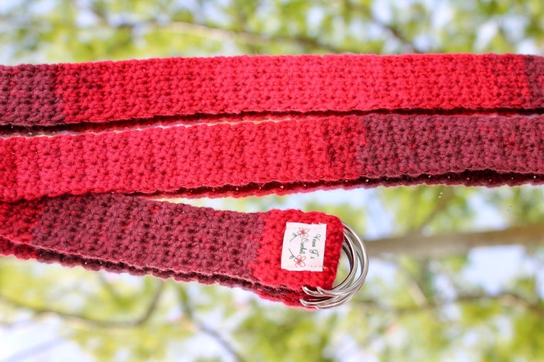 Crochet Red Belt crochet women/'s accessory crochet retro belt