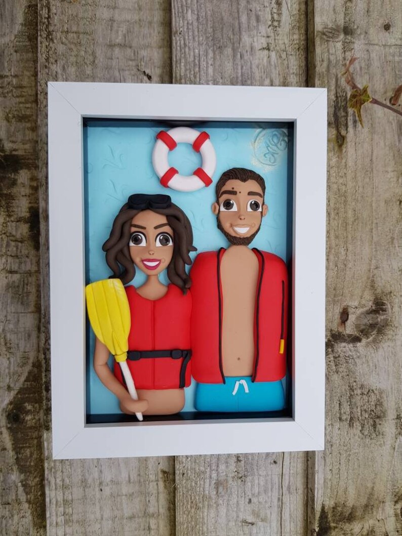 Wedding Gift Personalized Clay 3d Couples Portrait Etsy