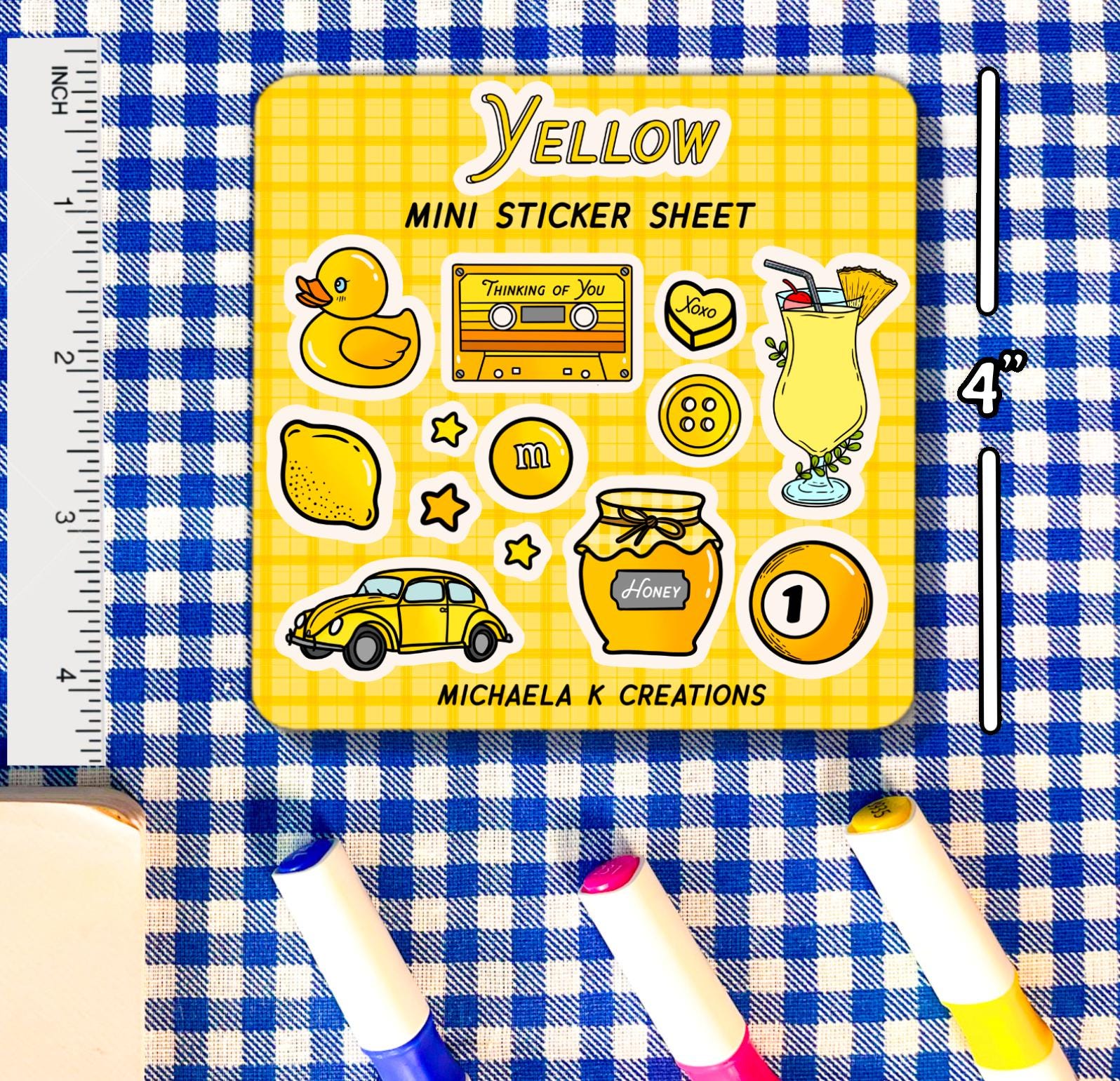 Yellow Sticker Sheet ,stickers for Hydroflask,laptop Sticker,sticker ...