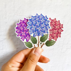 Hydrangea Sticker | Stickers for Hydroflask | laptop stickers | laptop stickers Flowers | Vinyl Flower Stickers | Waterproof Stickers