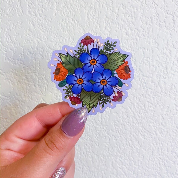 Forget-Me-Not Cluster Sticker| Flower Sticker| Stickers for Hydroflask | Stickers | Laptop stickers | Waterproof Stickers| Floral Stickers