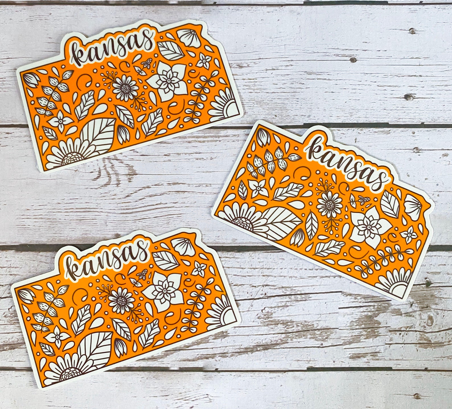 Kansas Sticker States Stickers KS Sticker Stickers for Etsy