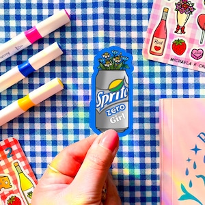 Sprite Zero Girl sticker |Stickers for Hydroflask|laptop stickers|Waterproof stickers|sprite gift |soda stickers|drink sticker|sprite girly