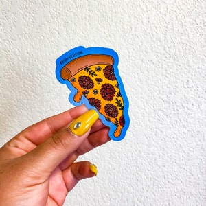 Pizza sticker | Stickers for Hydroflask | laptop stickers | Flower Stickers | Waterproof stickers | Floral sticker | Food gift